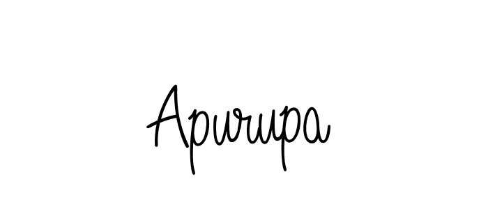 Design your own signature with our free online signature maker. With this signature software, you can create a handwritten (Angelique-Rose-font-FFP) signature for name Apurupa. Apurupa signature style 5 images and pictures png