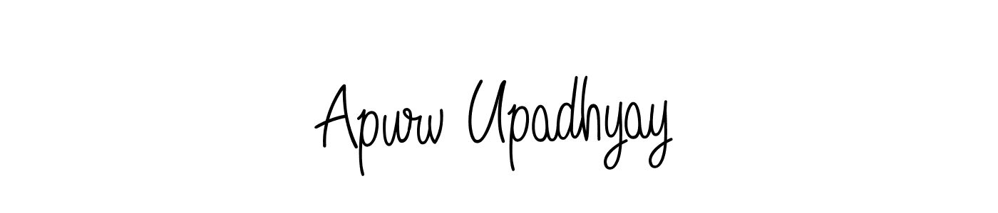 Apurv Upadhyay stylish signature style. Best Handwritten Sign (Angelique-Rose-font-FFP) for my name. Handwritten Signature Collection Ideas for my name Apurv Upadhyay. Apurv Upadhyay signature style 5 images and pictures png