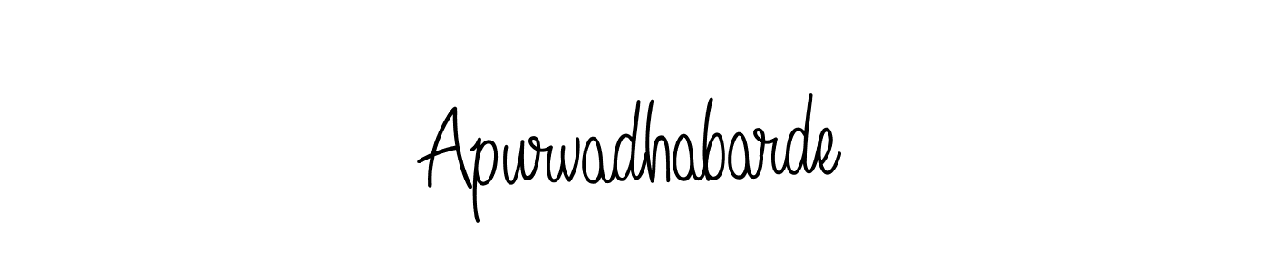 How to make Apurvadhabarde name signature. Use Angelique-Rose-font-FFP style for creating short signs online. This is the latest handwritten sign. Apurvadhabarde signature style 5 images and pictures png