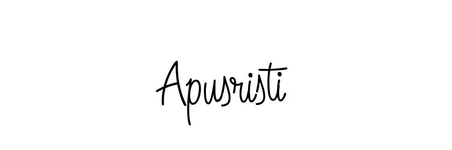 Create a beautiful signature design for name Apusristi. With this signature (Angelique-Rose-font-FFP) fonts, you can make a handwritten signature for free. Apusristi signature style 5 images and pictures png