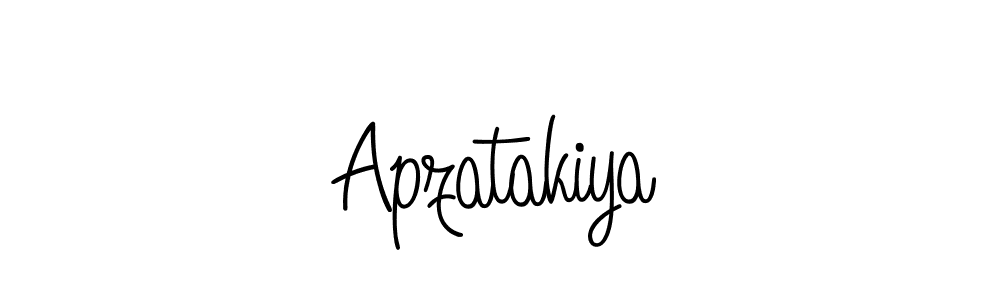 Use a signature maker to create a handwritten signature online. With this signature software, you can design (Angelique-Rose-font-FFP) your own signature for name Apzatakiya. Apzatakiya signature style 5 images and pictures png