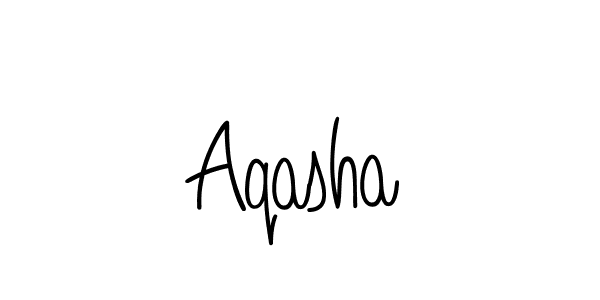 Make a beautiful signature design for name Aqasha. With this signature (Angelique-Rose-font-FFP) style, you can create a handwritten signature for free. Aqasha signature style 5 images and pictures png