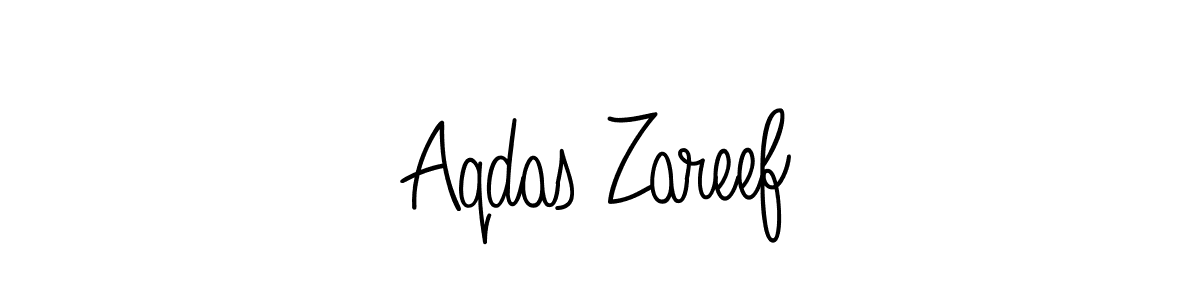 Aqdas Zareef stylish signature style. Best Handwritten Sign (Angelique-Rose-font-FFP) for my name. Handwritten Signature Collection Ideas for my name Aqdas Zareef. Aqdas Zareef signature style 5 images and pictures png