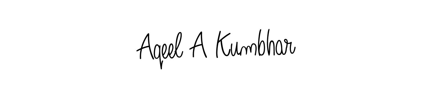Make a short Aqeel A Kumbhar signature style. Manage your documents anywhere anytime using Angelique-Rose-font-FFP. Create and add eSignatures, submit forms, share and send files easily. Aqeel A Kumbhar signature style 5 images and pictures png