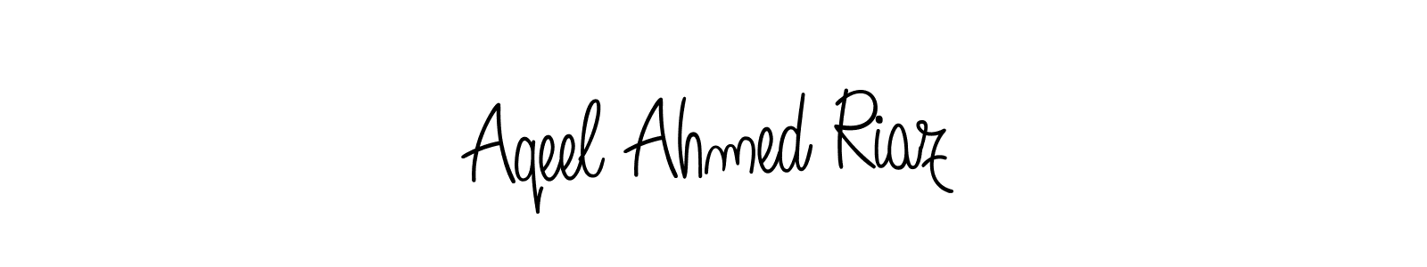 How to make Aqeel Ahmed Riaz name signature. Use Angelique-Rose-font-FFP style for creating short signs online. This is the latest handwritten sign. Aqeel Ahmed Riaz signature style 5 images and pictures png