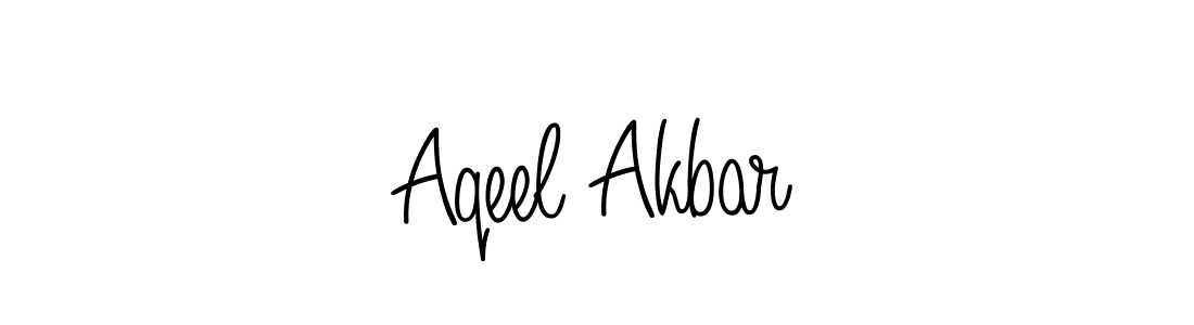 Design your own signature with our free online signature maker. With this signature software, you can create a handwritten (Angelique-Rose-font-FFP) signature for name Aqeel Akbar. Aqeel Akbar signature style 5 images and pictures png