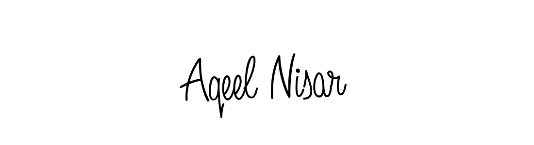 Make a beautiful signature design for name Aqeel Nisar. With this signature (Angelique-Rose-font-FFP) style, you can create a handwritten signature for free. Aqeel Nisar signature style 5 images and pictures png