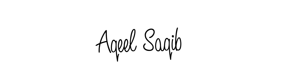 Aqeel Saqib stylish signature style. Best Handwritten Sign (Angelique-Rose-font-FFP) for my name. Handwritten Signature Collection Ideas for my name Aqeel Saqib. Aqeel Saqib signature style 5 images and pictures png