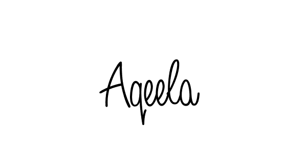 How to make Aqeela name signature. Use Angelique-Rose-font-FFP style for creating short signs online. This is the latest handwritten sign. Aqeela signature style 5 images and pictures png