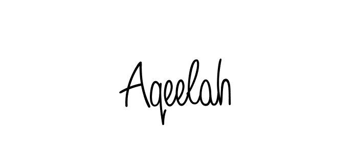 You should practise on your own different ways (Angelique-Rose-font-FFP) to write your name (Aqeelah) in signature. don't let someone else do it for you. Aqeelah signature style 5 images and pictures png