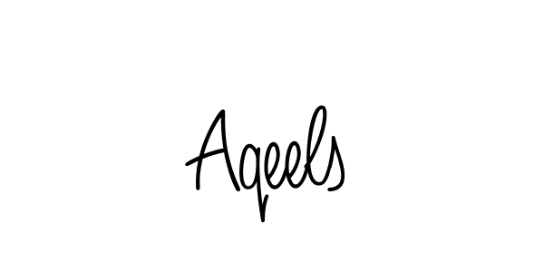Use a signature maker to create a handwritten signature online. With this signature software, you can design (Angelique-Rose-font-FFP) your own signature for name Aqeels. Aqeels signature style 5 images and pictures png