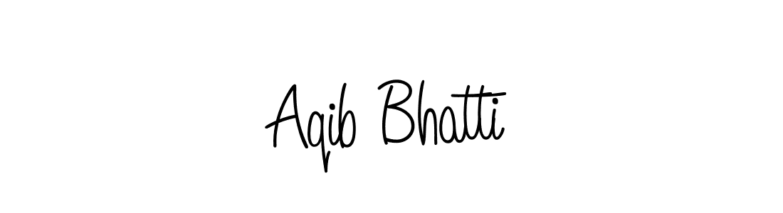 Make a beautiful signature design for name Aqib Bhatti. With this signature (Angelique-Rose-font-FFP) style, you can create a handwritten signature for free. Aqib Bhatti signature style 5 images and pictures png