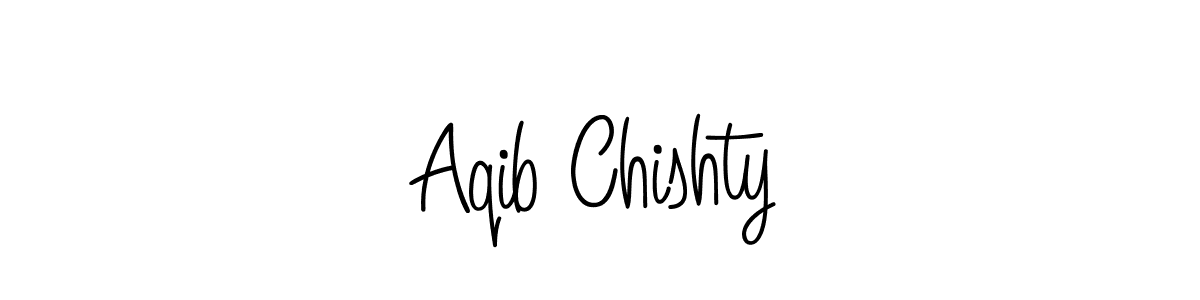 The best way (Angelique-Rose-font-FFP) to make a short signature is to pick only two or three words in your name. The name Aqib Chishty include a total of six letters. For converting this name. Aqib Chishty signature style 5 images and pictures png