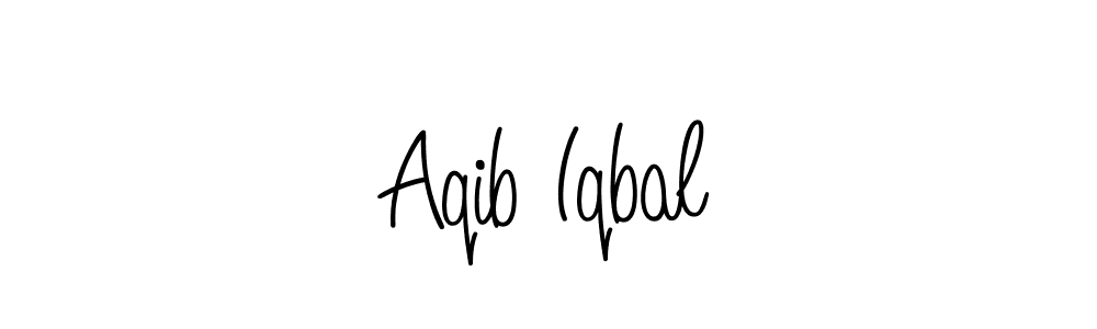 Use a signature maker to create a handwritten signature online. With this signature software, you can design (Angelique-Rose-font-FFP) your own signature for name Aqib Iqbal. Aqib Iqbal signature style 5 images and pictures png