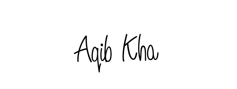 How to make Aqib Kha signature? Angelique-Rose-font-FFP is a professional autograph style. Create handwritten signature for Aqib Kha name. Aqib Kha signature style 5 images and pictures png