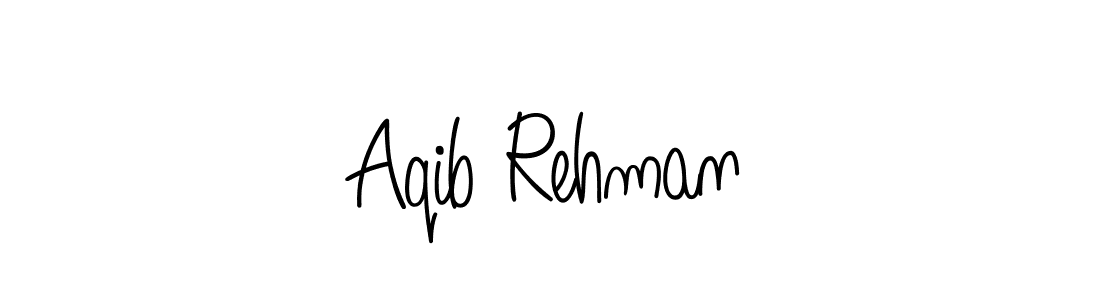 How to make Aqib Rehman name signature. Use Angelique-Rose-font-FFP style for creating short signs online. This is the latest handwritten sign. Aqib Rehman signature style 5 images and pictures png