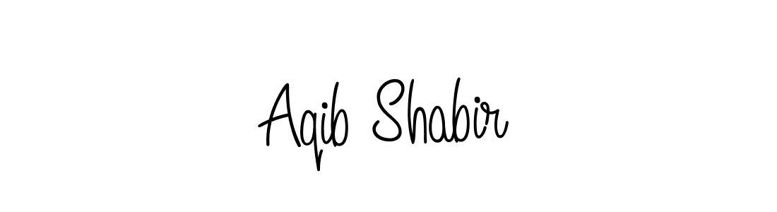 Design your own signature with our free online signature maker. With this signature software, you can create a handwritten (Angelique-Rose-font-FFP) signature for name Aqib Shabir. Aqib Shabir signature style 5 images and pictures png