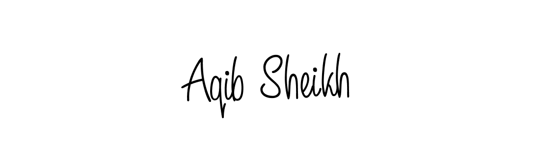 How to make Aqib Sheikh name signature. Use Angelique-Rose-font-FFP style for creating short signs online. This is the latest handwritten sign. Aqib Sheikh signature style 5 images and pictures png