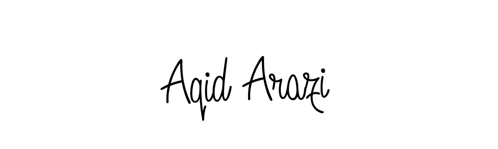 Design your own signature with our free online signature maker. With this signature software, you can create a handwritten (Angelique-Rose-font-FFP) signature for name Aqid Arazi. Aqid Arazi signature style 5 images and pictures png