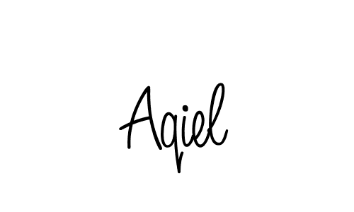 You should practise on your own different ways (Angelique-Rose-font-FFP) to write your name (Aqiel) in signature. don't let someone else do it for you. Aqiel signature style 5 images and pictures png