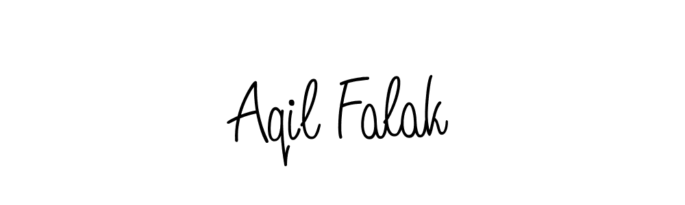 Design your own signature with our free online signature maker. With this signature software, you can create a handwritten (Angelique-Rose-font-FFP) signature for name Aqil Falak. Aqil Falak signature style 5 images and pictures png