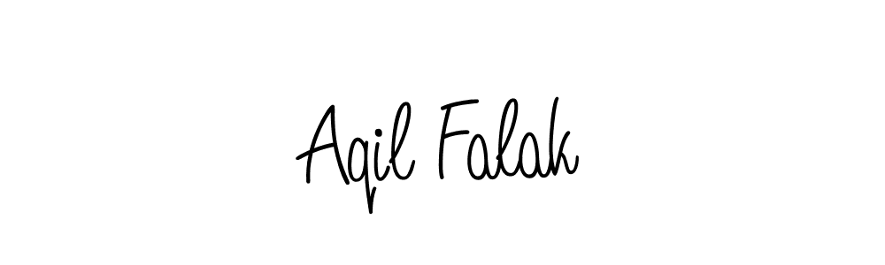 Design your own signature with our free online signature maker. With this signature software, you can create a handwritten (Angelique-Rose-font-FFP) signature for name Aqil Falak. Aqil Falak signature style 5 images and pictures png