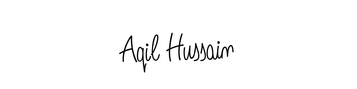 Make a beautiful signature design for name Aqil Hussain. With this signature (Angelique-Rose-font-FFP) style, you can create a handwritten signature for free. Aqil Hussain signature style 5 images and pictures png