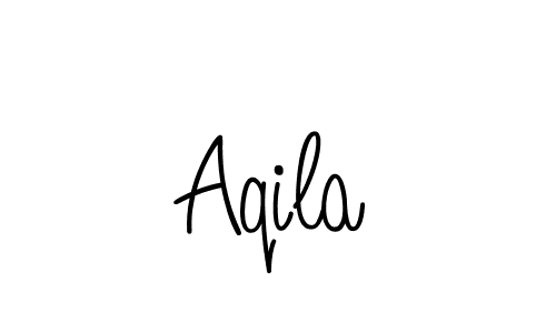 Design your own signature with our free online signature maker. With this signature software, you can create a handwritten (Angelique-Rose-font-FFP) signature for name Aqila. Aqila signature style 5 images and pictures png