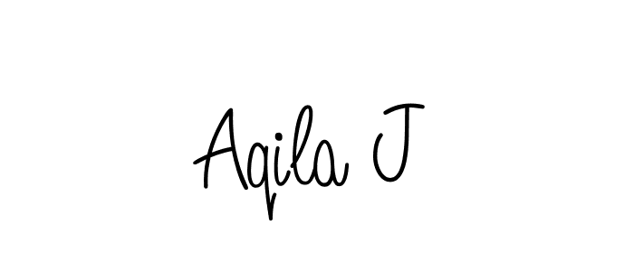 if you are searching for the best signature style for your name Aqila J. so please give up your signature search. here we have designed multiple signature styles  using Angelique-Rose-font-FFP. Aqila J signature style 5 images and pictures png