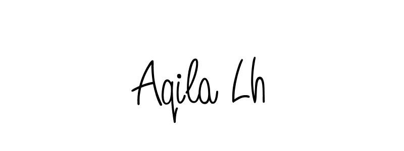 How to make Aqila Lh name signature. Use Angelique-Rose-font-FFP style for creating short signs online. This is the latest handwritten sign. Aqila Lh signature style 5 images and pictures png