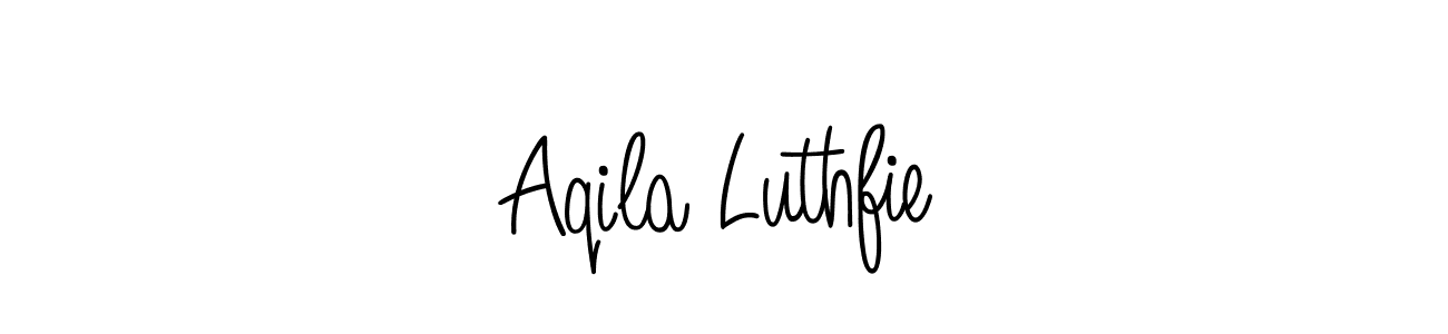 Once you've used our free online signature maker to create your best signature Angelique-Rose-font-FFP style, it's time to enjoy all of the benefits that Aqila Luthfie name signing documents. Aqila Luthfie signature style 5 images and pictures png