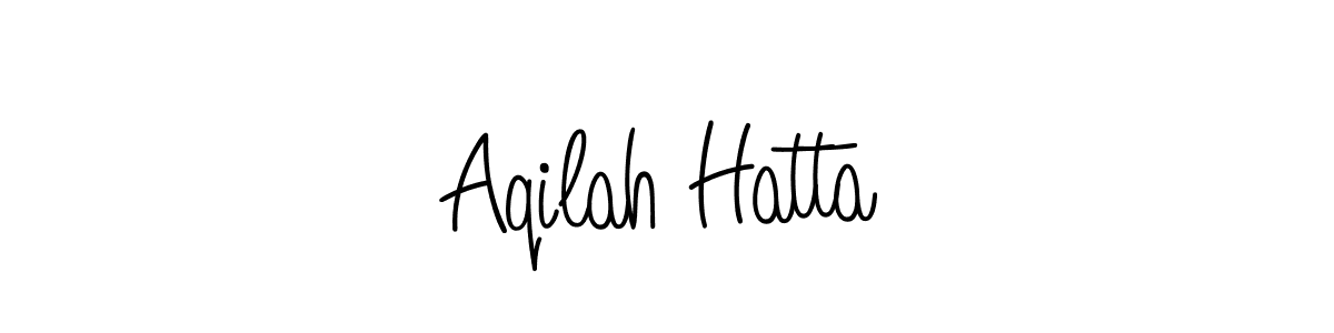 Make a beautiful signature design for name Aqilah Hatta. With this signature (Angelique-Rose-font-FFP) style, you can create a handwritten signature for free. Aqilah Hatta signature style 5 images and pictures png