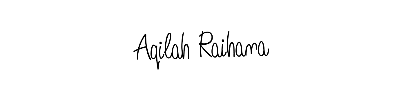 Once you've used our free online signature maker to create your best signature Angelique-Rose-font-FFP style, it's time to enjoy all of the benefits that Aqilah Raihana name signing documents. Aqilah Raihana signature style 5 images and pictures png