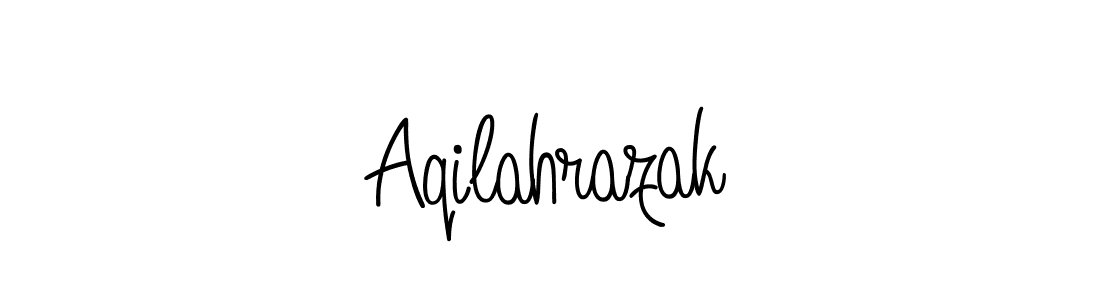 How to make Aqilahrazak name signature. Use Angelique-Rose-font-FFP style for creating short signs online. This is the latest handwritten sign. Aqilahrazak signature style 5 images and pictures png
