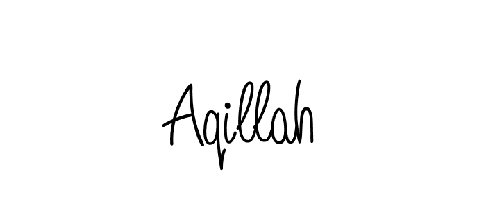 You should practise on your own different ways (Angelique-Rose-font-FFP) to write your name (Aqillah) in signature. don't let someone else do it for you. Aqillah signature style 5 images and pictures png