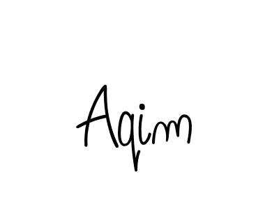 Make a beautiful signature design for name Aqim. With this signature (Angelique-Rose-font-FFP) style, you can create a handwritten signature for free. Aqim signature style 5 images and pictures png
