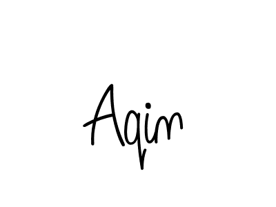 Design your own signature with our free online signature maker. With this signature software, you can create a handwritten (Angelique-Rose-font-FFP) signature for name Aqin. Aqin signature style 5 images and pictures png