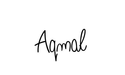 Make a beautiful signature design for name Aqmal. With this signature (Angelique-Rose-font-FFP) style, you can create a handwritten signature for free. Aqmal signature style 5 images and pictures png