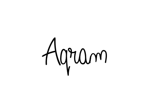 The best way (Angelique-Rose-font-FFP) to make a short signature is to pick only two or three words in your name. The name Aqram include a total of six letters. For converting this name. Aqram signature style 5 images and pictures png