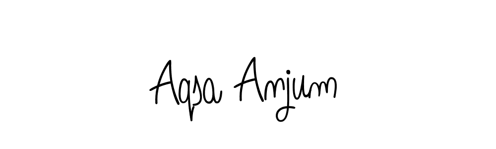 The best way (Angelique-Rose-font-FFP) to make a short signature is to pick only two or three words in your name. The name Aqsa Anjum include a total of six letters. For converting this name. Aqsa Anjum signature style 5 images and pictures png