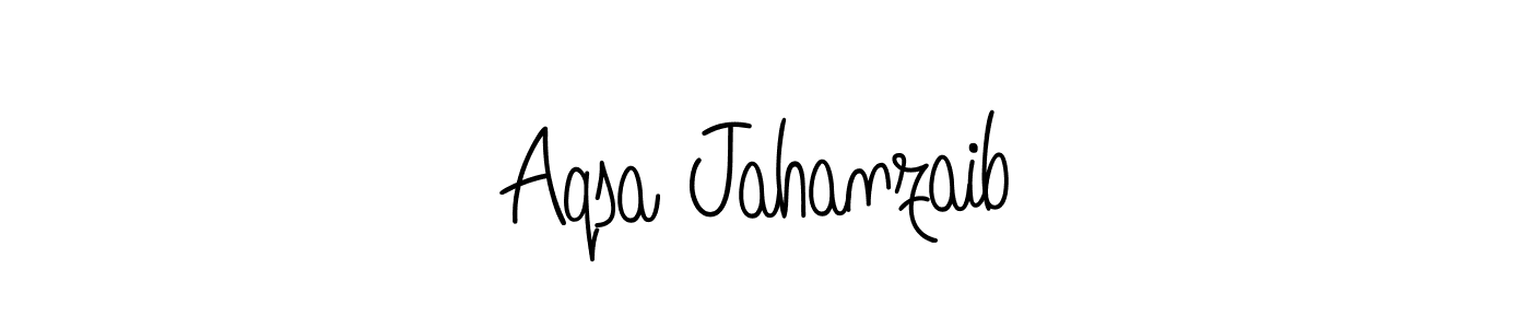 Use a signature maker to create a handwritten signature online. With this signature software, you can design (Angelique-Rose-font-FFP) your own signature for name Aqsa Jahanzaib. Aqsa Jahanzaib signature style 5 images and pictures png