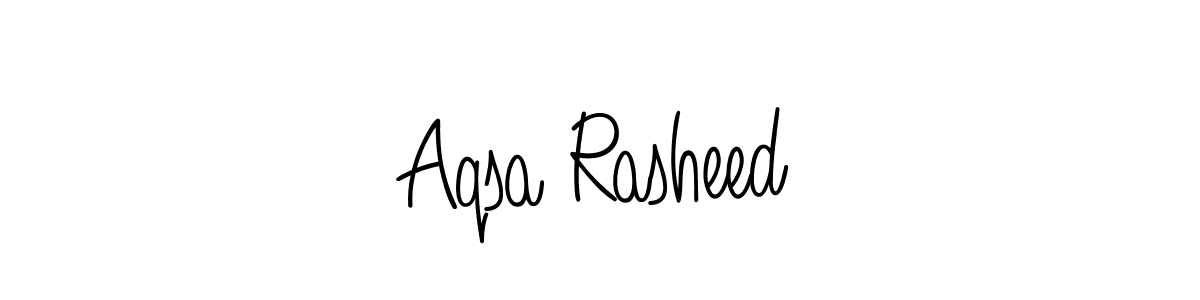 Design your own signature with our free online signature maker. With this signature software, you can create a handwritten (Angelique-Rose-font-FFP) signature for name Aqsa Rasheed. Aqsa Rasheed signature style 5 images and pictures png