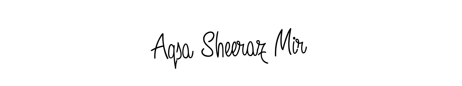 Use a signature maker to create a handwritten signature online. With this signature software, you can design (Angelique-Rose-font-FFP) your own signature for name Aqsa Sheeraz Mir. Aqsa Sheeraz Mir signature style 5 images and pictures png