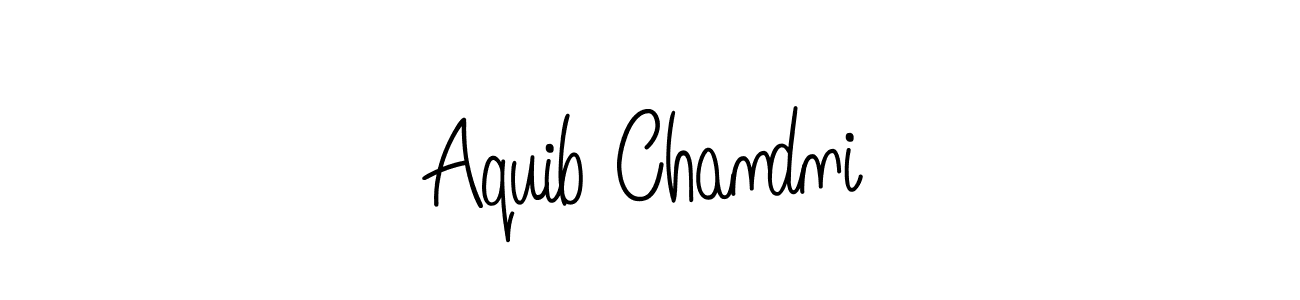 Use a signature maker to create a handwritten signature online. With this signature software, you can design (Angelique-Rose-font-FFP) your own signature for name Aquib Chandni. Aquib Chandni signature style 5 images and pictures png