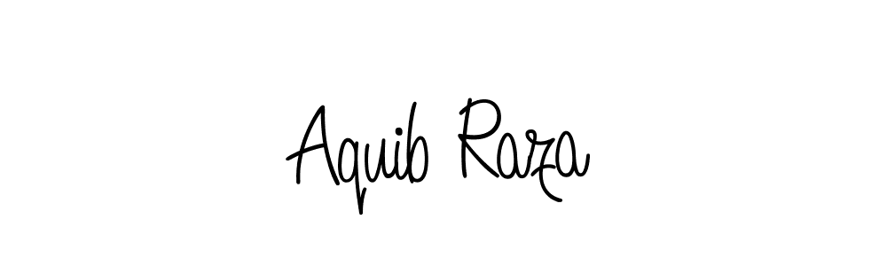 Use a signature maker to create a handwritten signature online. With this signature software, you can design (Angelique-Rose-font-FFP) your own signature for name Aquib Raza. Aquib Raza signature style 5 images and pictures png