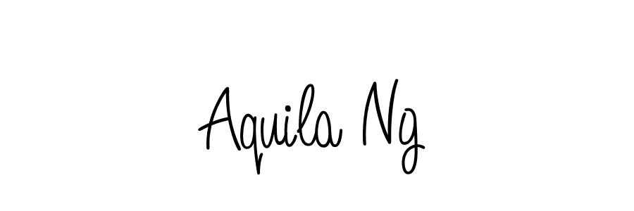Use a signature maker to create a handwritten signature online. With this signature software, you can design (Angelique-Rose-font-FFP) your own signature for name Aquila Ng. Aquila Ng signature style 5 images and pictures png