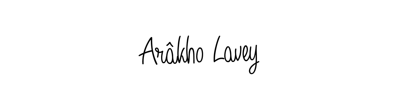 Also we have Arâkho Lavey name is the best signature style. Create professional handwritten signature collection using Angelique-Rose-font-FFP autograph style. Arâkho Lavey signature style 5 images and pictures png