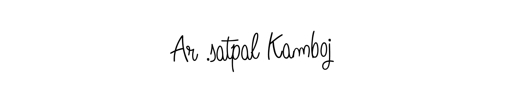 Use a signature maker to create a handwritten signature online. With this signature software, you can design (Angelique-Rose-font-FFP) your own signature for name Ar .satpal Kamboj. Ar .satpal Kamboj signature style 5 images and pictures png