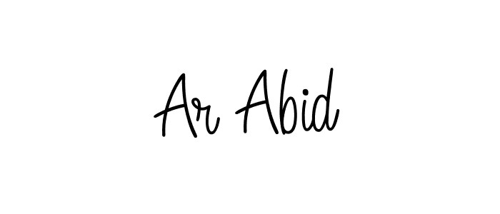 Also we have Ar Abid name is the best signature style. Create professional handwritten signature collection using Angelique-Rose-font-FFP autograph style. Ar Abid signature style 5 images and pictures png