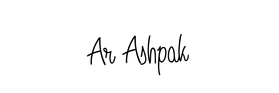 Use a signature maker to create a handwritten signature online. With this signature software, you can design (Angelique-Rose-font-FFP) your own signature for name Ar Ashpak. Ar Ashpak signature style 5 images and pictures png